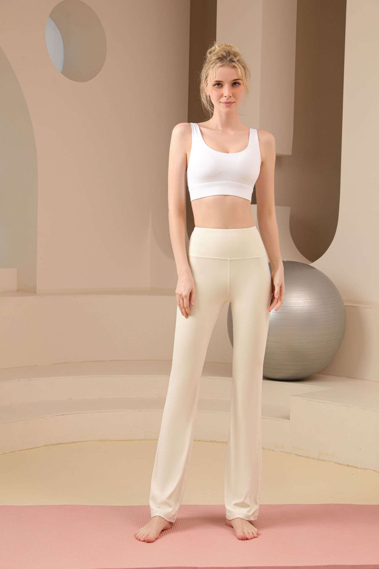 designer yoga pant leggings Women slightly flared pants High waist hip lifting tights fitness pants woman sexy fitness Elastic Jogging Trousers tights