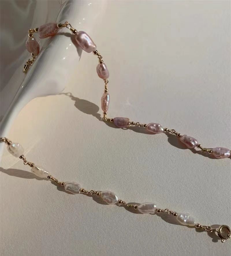 2024 New Fashion Jewelry Necklace Light Luxury Freshwater Pearl Baroque Necklace