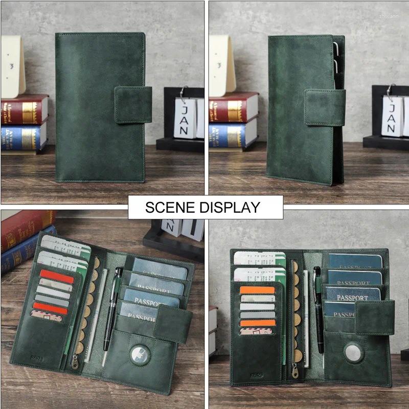 2025 NEW Card Holders Vintage Passport Wallet Travel Leather Holder Multi-card Bag Cover Car Family zhanyishengli