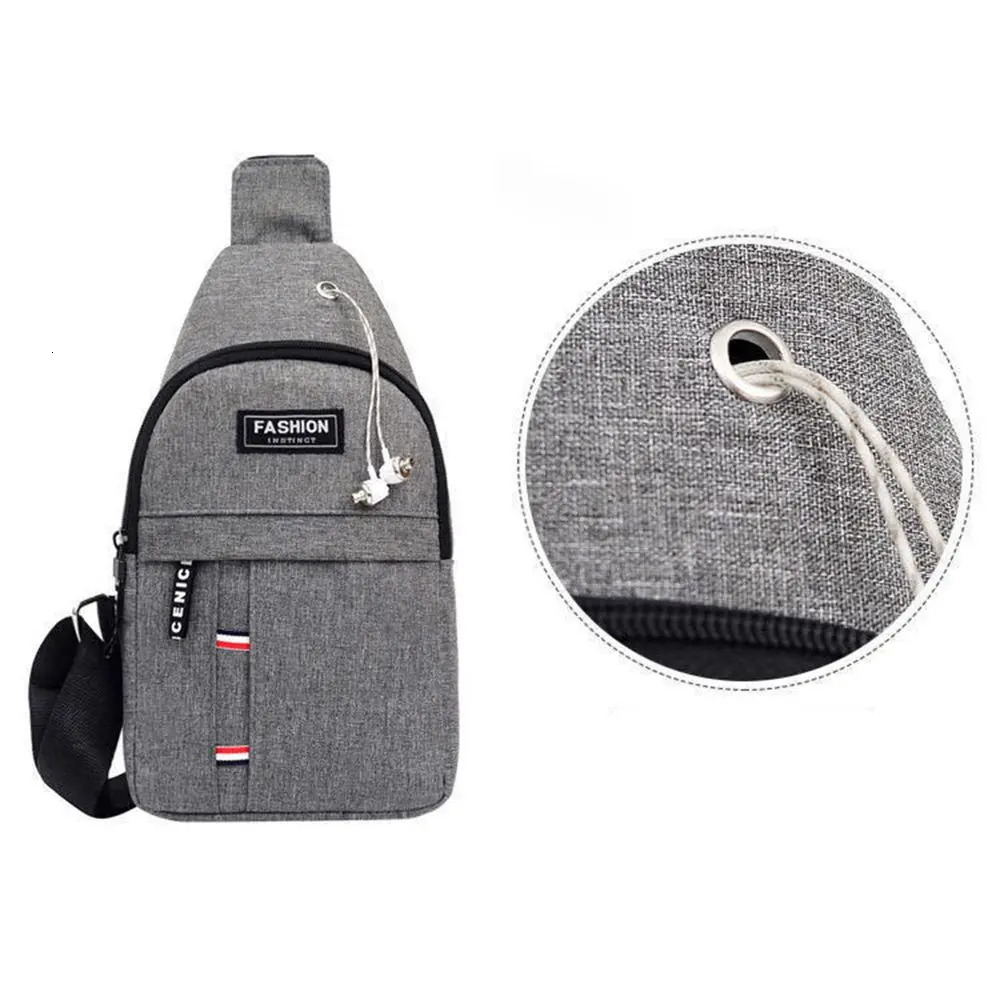 Mens Chest Bag Fashion KoreanStyle Casual Sports WaterProof Shoulder Crossbody Cross Body for Men 241118