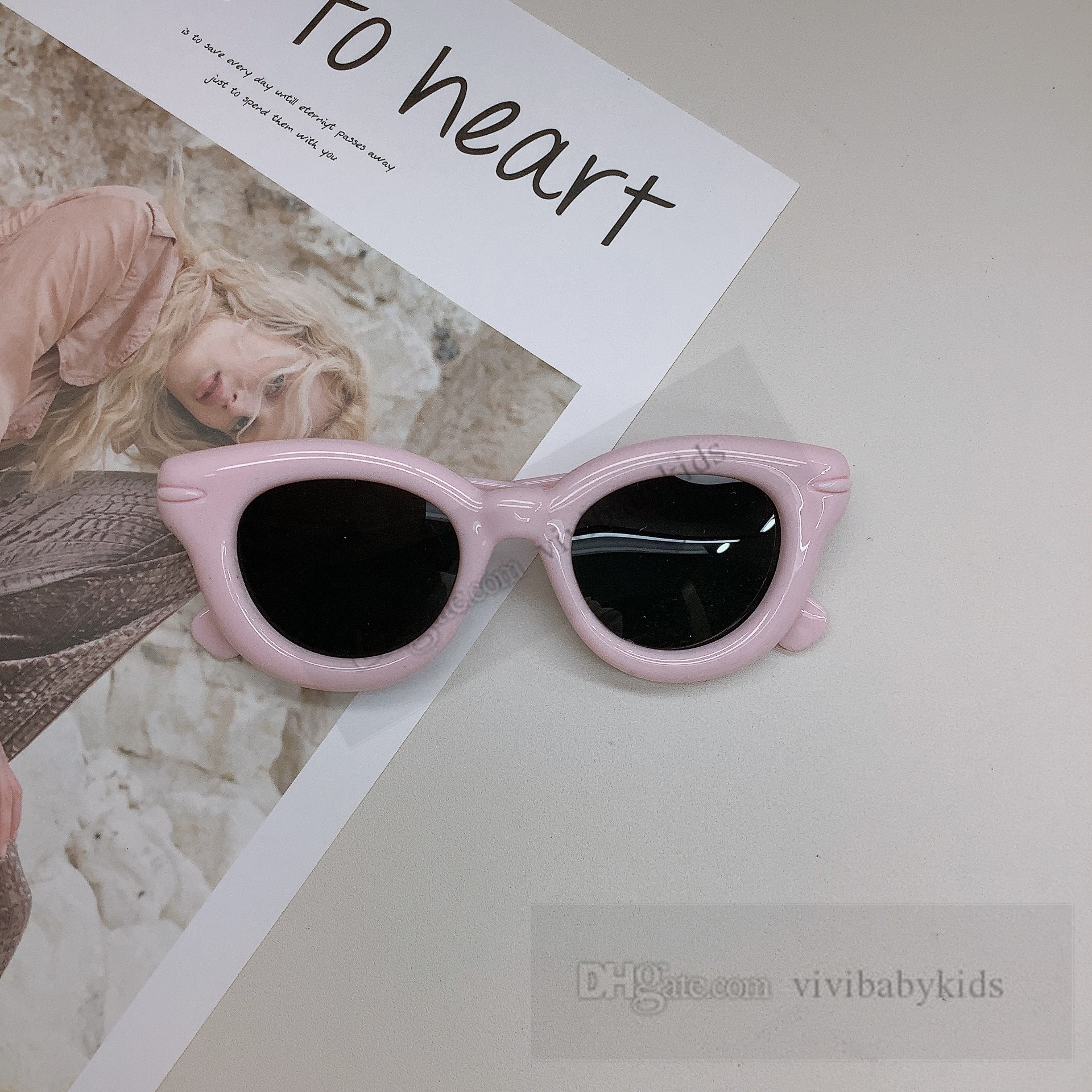 Kids sunglasses Lovely girls boys candy color cat eyes sun sunglass Ultraviolet-proof glasses eyewear fashion children shades Z7788 Z260305