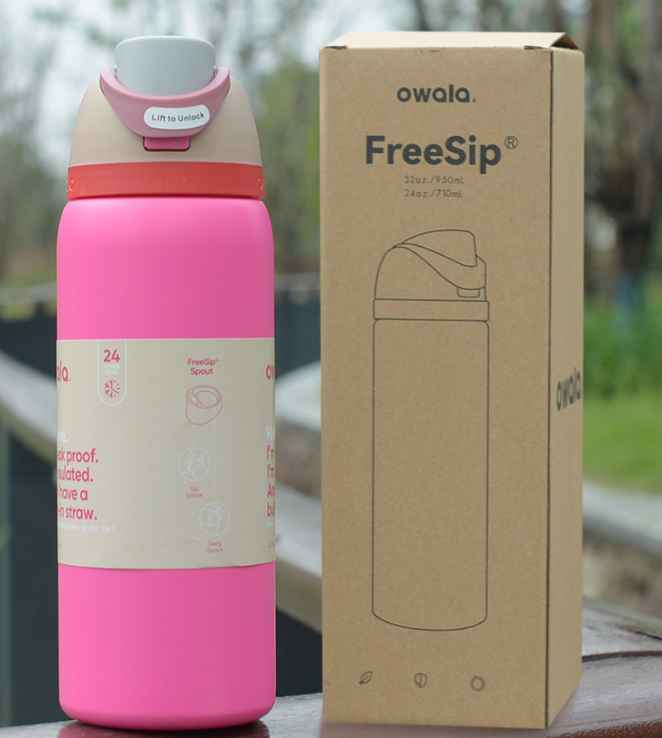 Owala DHL Freesip Insulated Stainless Steel Tumblers With Straw For Travel Mugs School Sports Water Bottles 24Oz 32Oz 0113