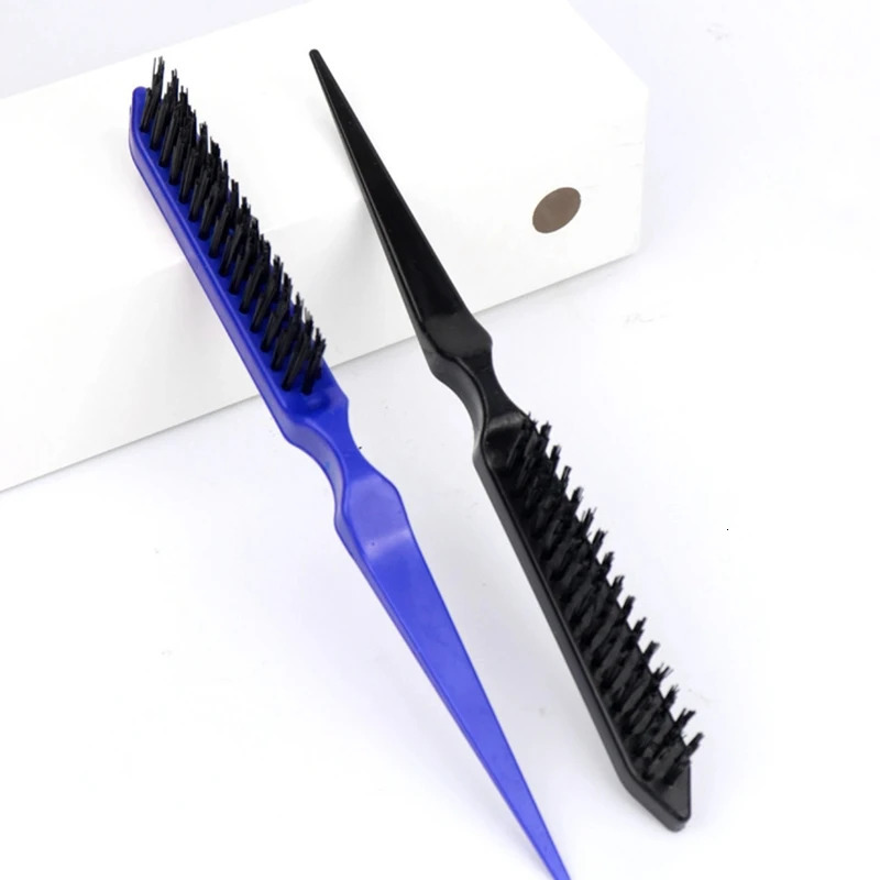 1 Pcs Professional Hair Brushes Comb Teasing Back Combing Brush Slim Line Styling Tools 4 Colors Wholesale 240412