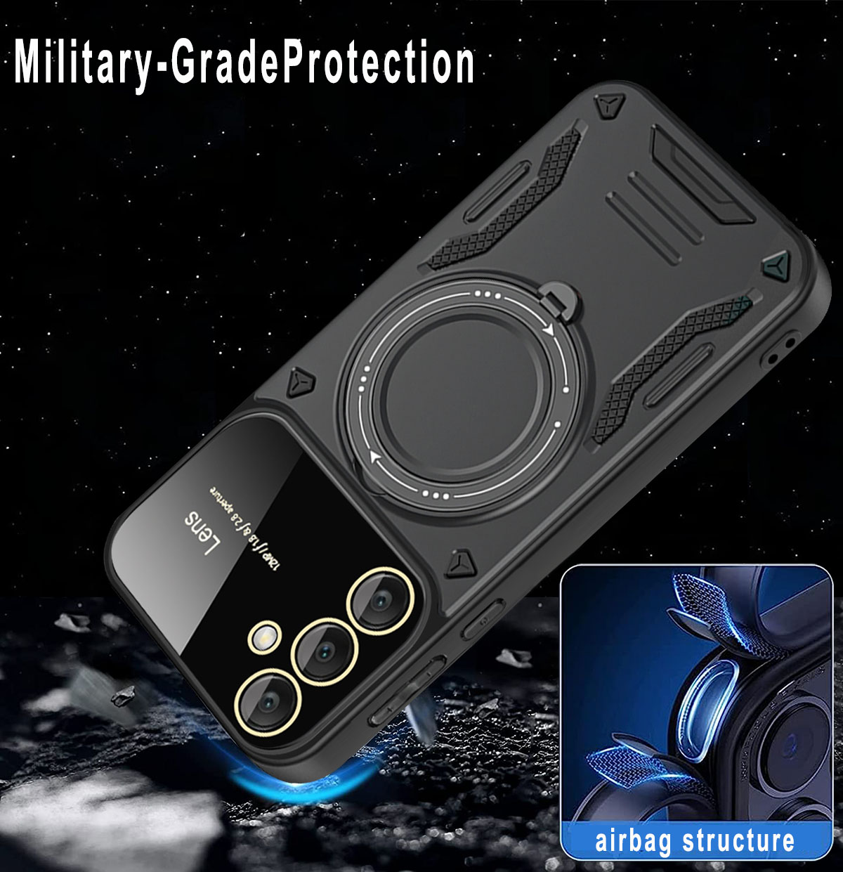 YOUDUN Swivel Ring Stand Magnetic For Magsafe Case Heavy Duty Cover For Samsung A07 A17 A06 A16 A26 A36 A56 A05 A05S A15 A25 A35 A55 A14 A34 A54 A13 A