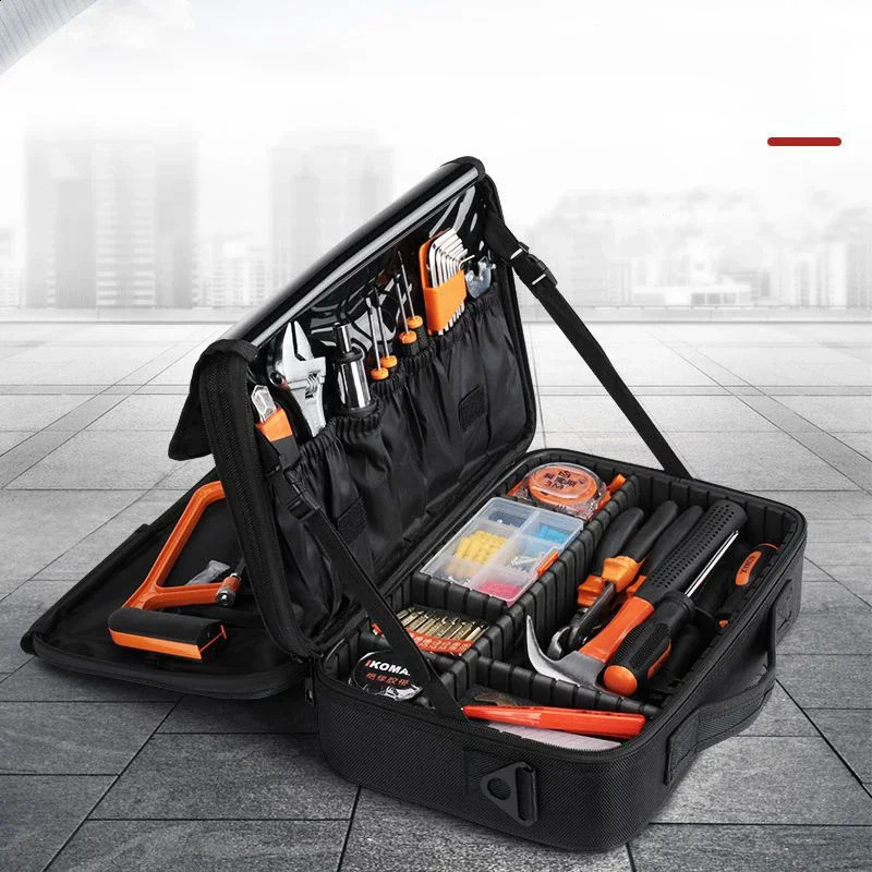 Large portable 3-level tool bag manual tools Oxford repair tool bag storage travel bag work bag Bolsa De Ferramatas makeup organizer 241118