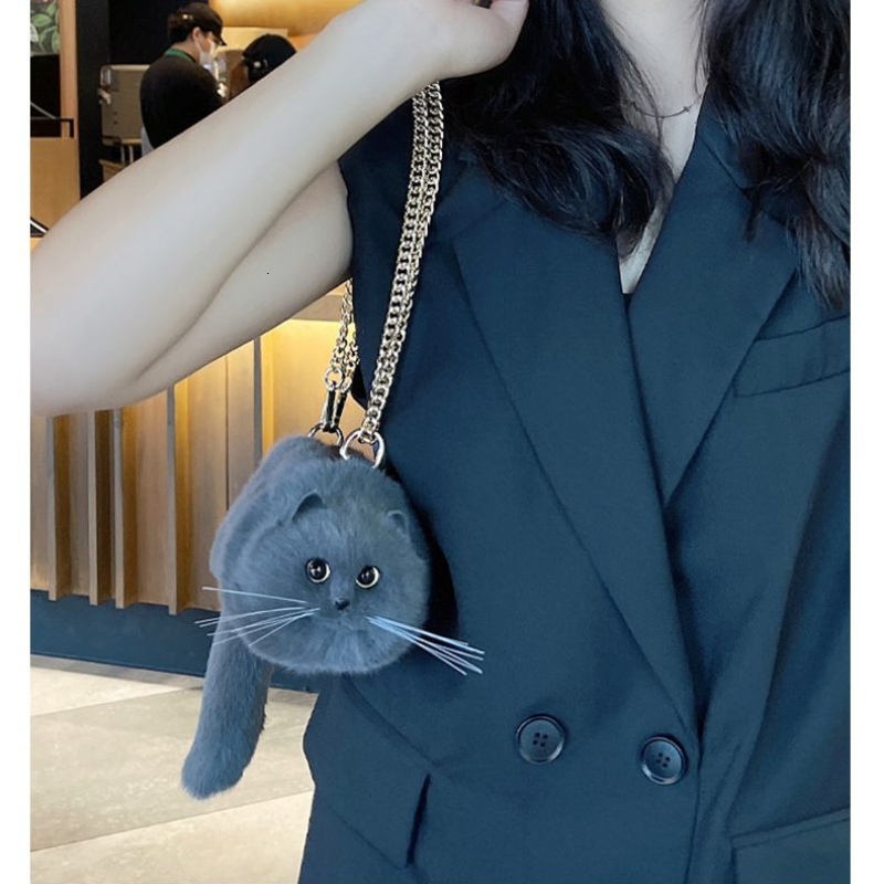 Shoulder For Women Cute Handbag Handmade Cat Doll Bag Female Birthday Gift Mini Messenger Bags Crossbody Silks and Satins BagVoyage