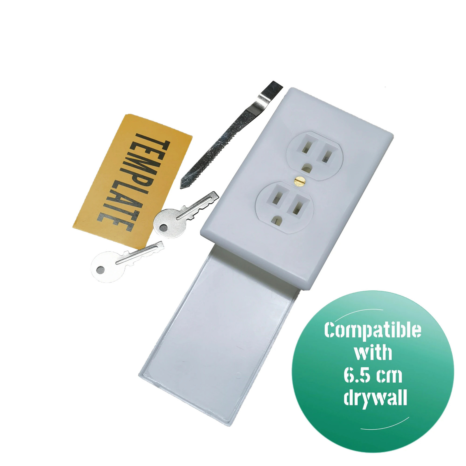 Hidden Wall Safe Outlet Electric Socket Safe Covert Wall Diversion Outlet Secret Compartment for Hiding Money Jewellery 240408