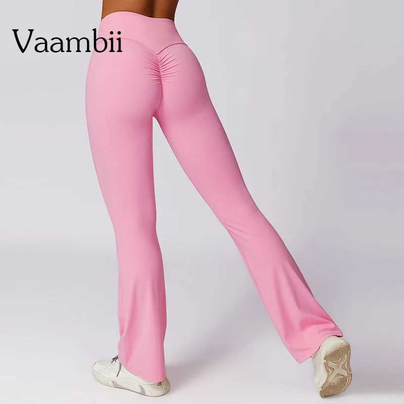 New Arrival Wide and powerful gym workout fitting Flare pants high waisted Fitn workout leggings running pants warm push yoga pants Z241119
