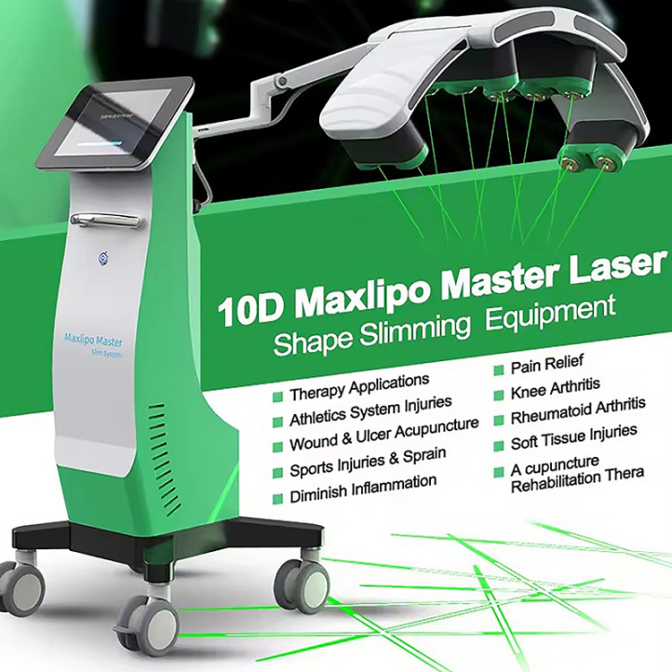 10D Maxlipo 532nm Green Light Lipo Laser Slimming Lipolaser Non-invasive 532nm Laser Green Light Fat Removal Cellulite Removal Body Shape Slimming 10d