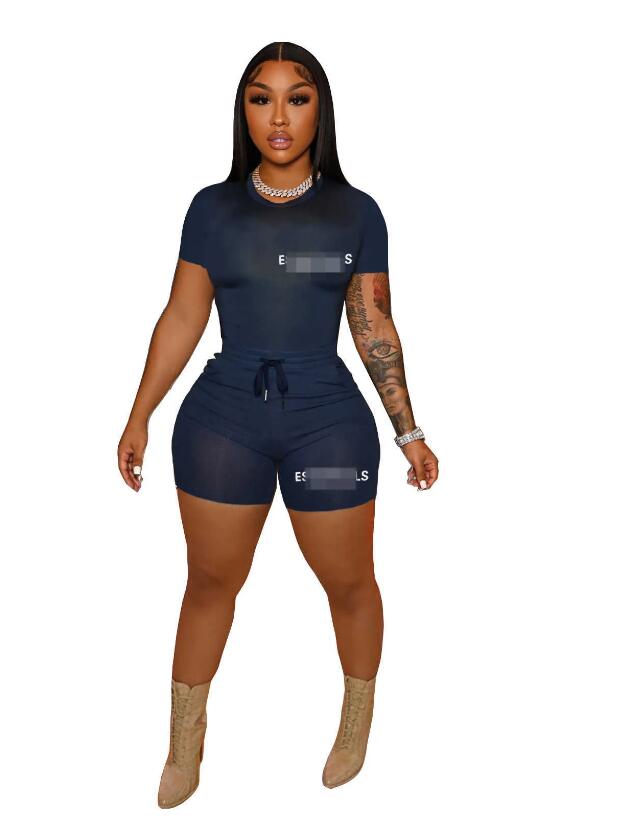 new Womens Designer Clothing Tracksuits Summer Sports Outfits 2 Piece Pants Set Letter Printed Short Sleeve T Shirt And Shorts Suit