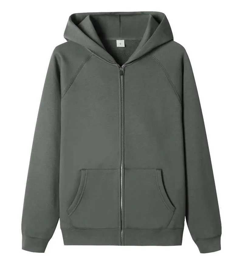 Zip Up Hoodie Y2K Mens Black Brown Military Green Hoodie Winter Thick Extreme Fce Warm Jacket Retro Clothing M241118