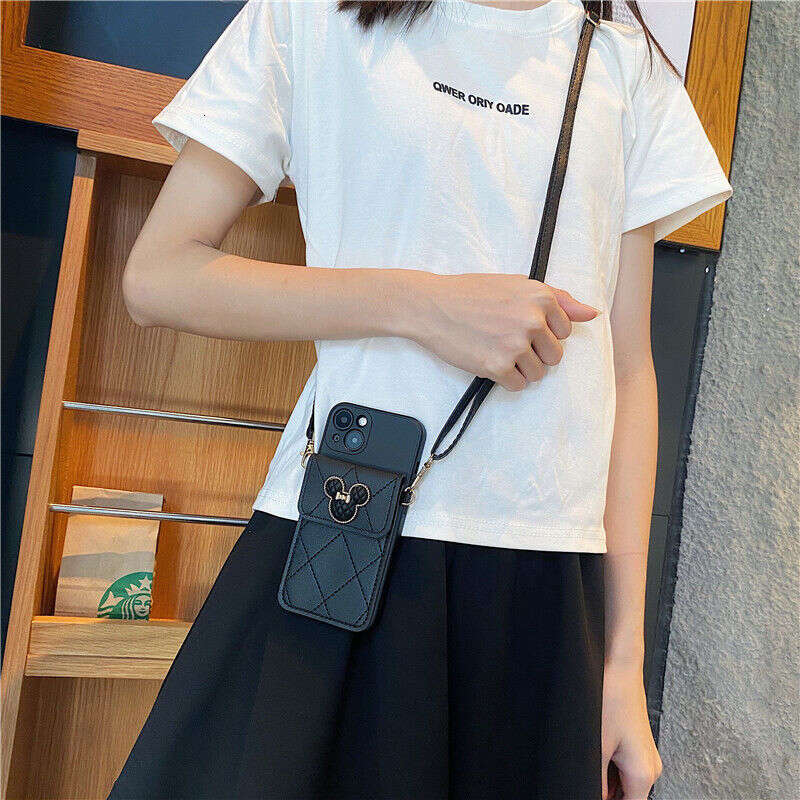 Xiaoxiangfeng Wallet is suitable for 14 Promax phone cases, iPhone 15 soft 13 crossbody 16 with hanging rope XS women's 8p