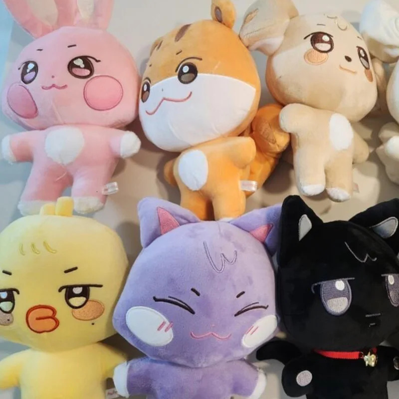 Kpop ATEEZ PopUp Store Doll 30CM Aniteez Cartoon Cute Soft Short Plush Doll Keychain Yeosang Yunho Hongjoong Collection Gift 240409