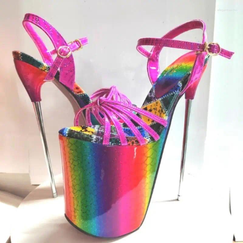 2025 S Fashion Designer Sandals SDTRFT Cm Metal Super Thin High Heels Platform Buckle Shoes Woman Pumps SUMMER Peep Toe Bridal Catwalk Shows Stilettos