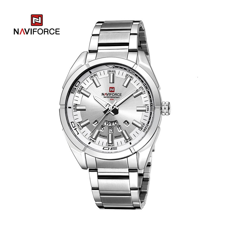 NAVIFORCE Classic Casual Watch for Men Stainless teel Sport Waterproof Male Watches Quartz Date Display Clock Relogio Masculino 240419