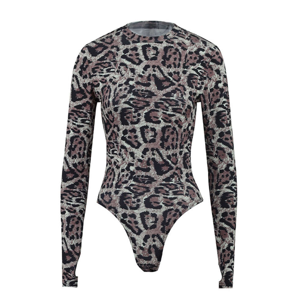 Fall 2024 Explosive Leopard Print Sexy Vest Jumpsuit for Women's Clothing F41925