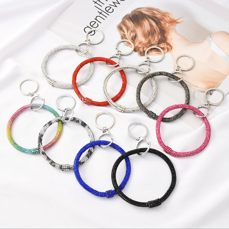 Fashion Diamond Bracelet Keychain Pendant Wrist keychains Sports Accessories Key Chain Keyring