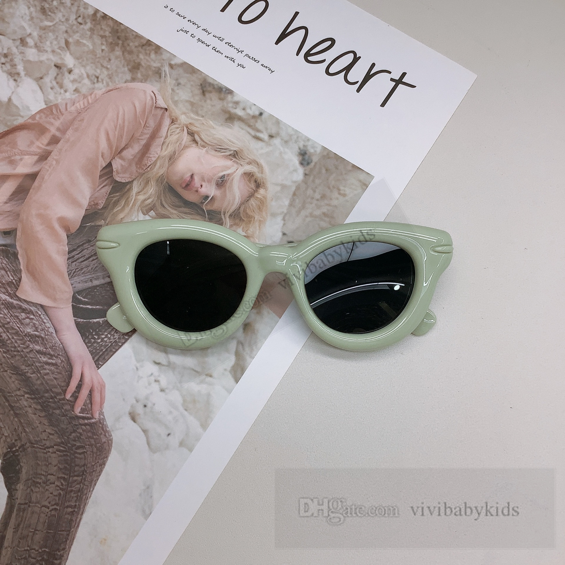 Kids sunglasses Lovely girls boys candy color cat eyes sun sunglass Ultraviolet-proof glasses eyewear fashion children shades Z7788 Z260305