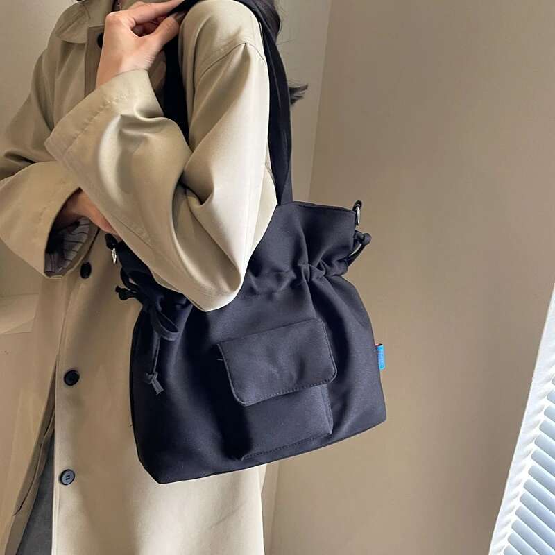Sewing Thread Nylon Zipper Ladies Tote Simplicity Casual 2025 New Youth Shoulder Bags for Women Free Shipping Bolso Mujer