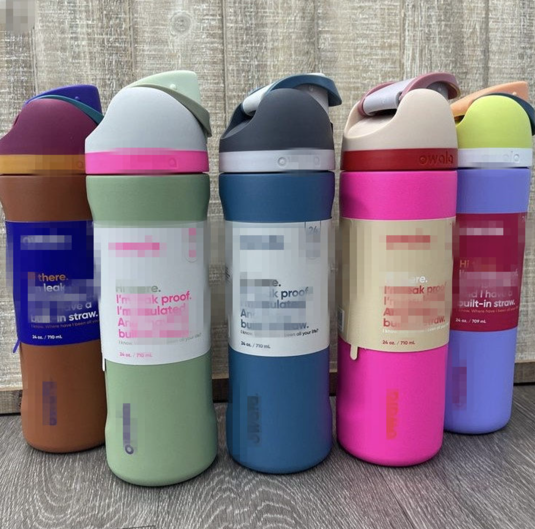 Owala 24oz-32oz 304 Stainless Steel Tumblers, Outdoor Vacuum Insulated Sports Water Bottle, Travel Cup with Straw, GG1028 dh910320090
