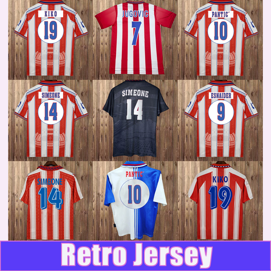 1994 1995 SIMEONE Retro Soccer Jerseys KIKO ESNAIDER F. TORRES PANTIC HASSELBAINK 1996 1997 Home Away Vintage Football Shirt Short Sleeve Uniforms