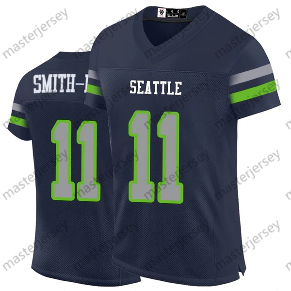 14 Metcalf Football Jerseys Lockett Walker III Smith-Njigba Custom All Stitched Name and Number