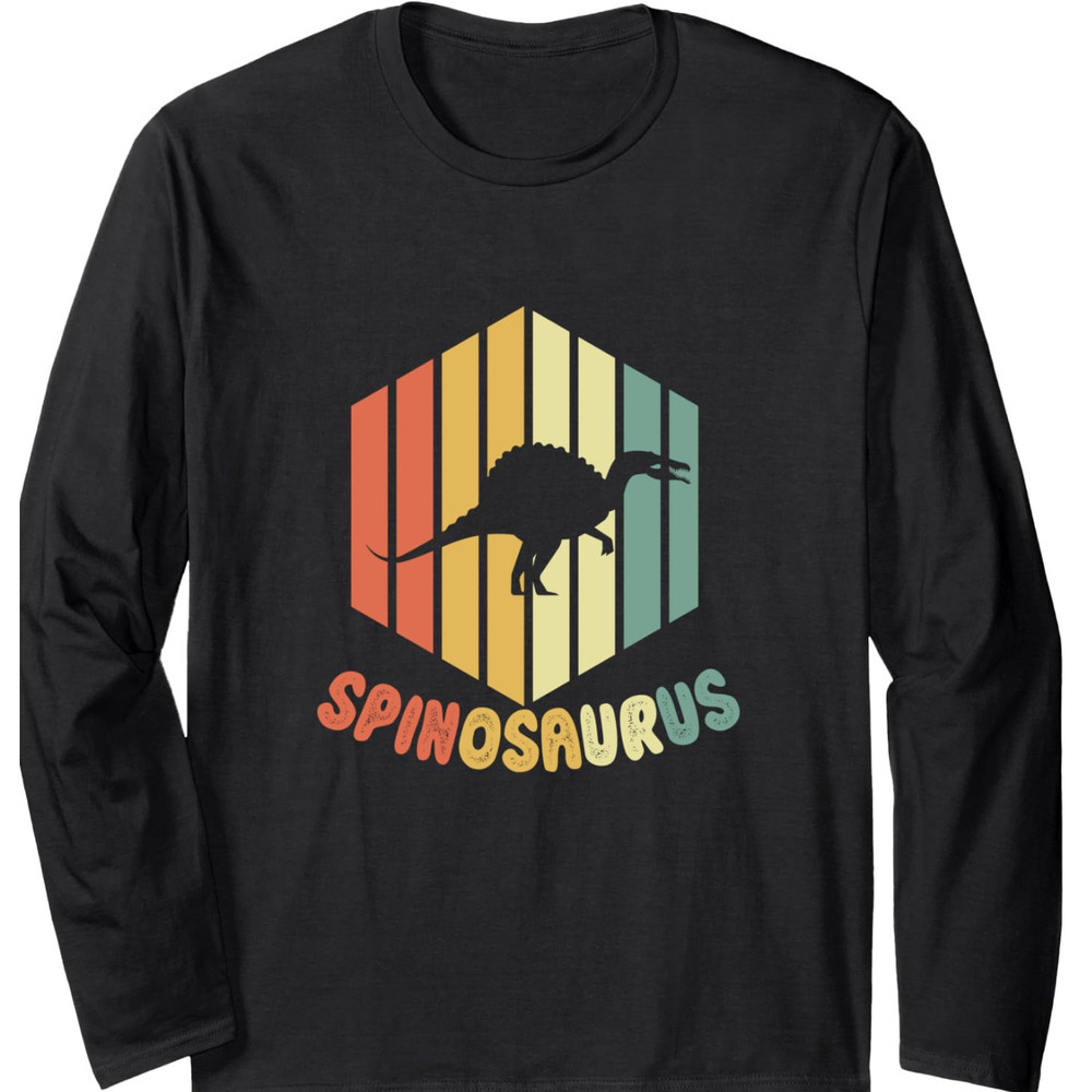 Long Sleeve Shirts for Men sweatshirt Retro Spinosaurus Dinosaur Paleontolgy Funny Gift Long Sleeve Tee Streetwear Casual tops clothes cool