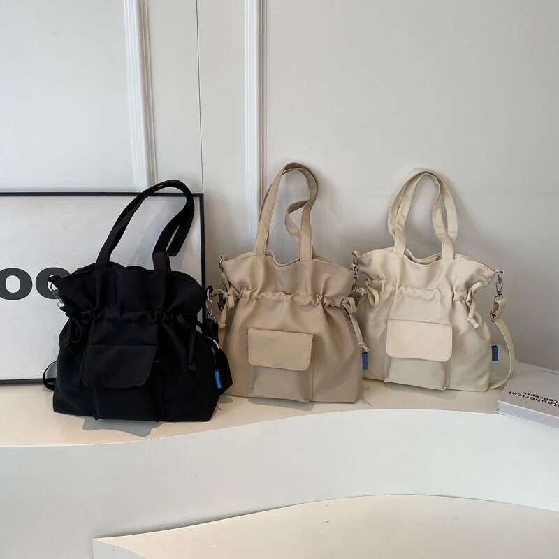 Sewing Thread Nylon Zipper Ladies Tote Simplicity Casual 2025 New Youth Shoulder Bags for Women Free Shipping Bolso Mujer