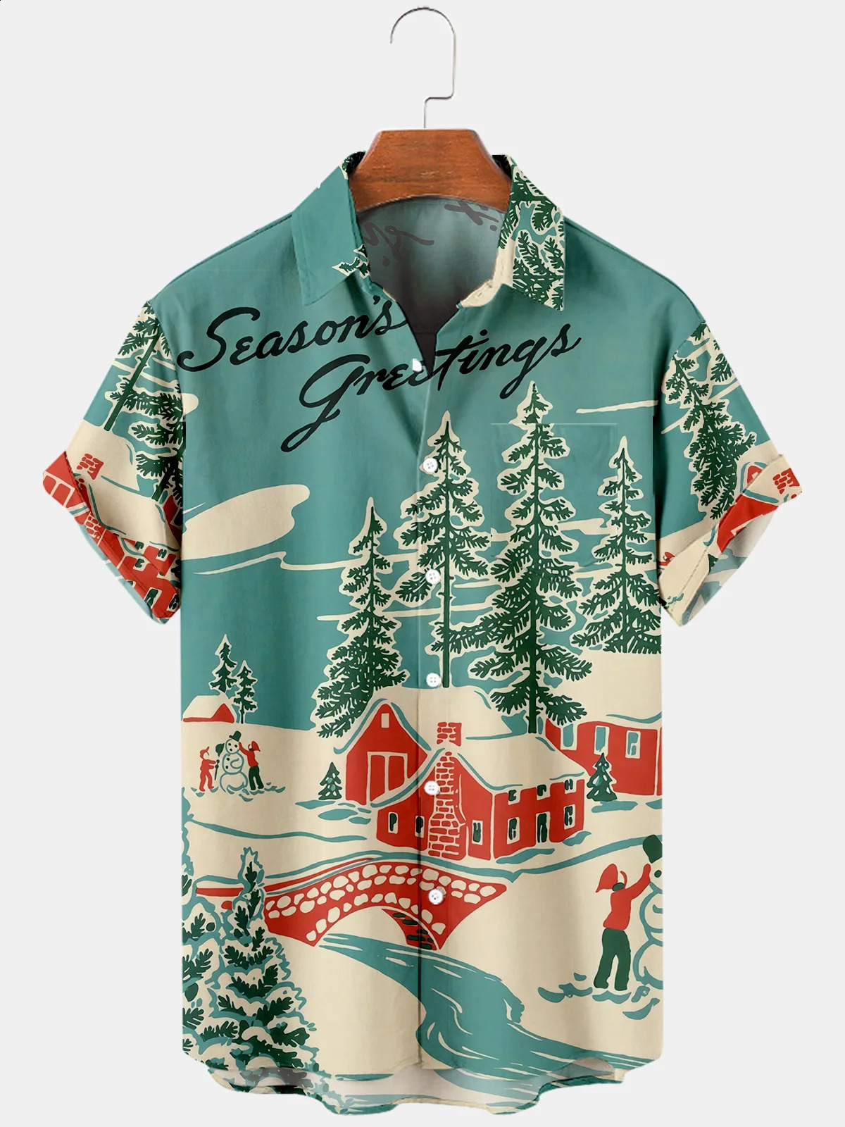 2024 Christmas Tshirt For Men Hawaii Highquality Mens And Womens Beach Trend Cool Shortsleeved Oversized Shirt 241108