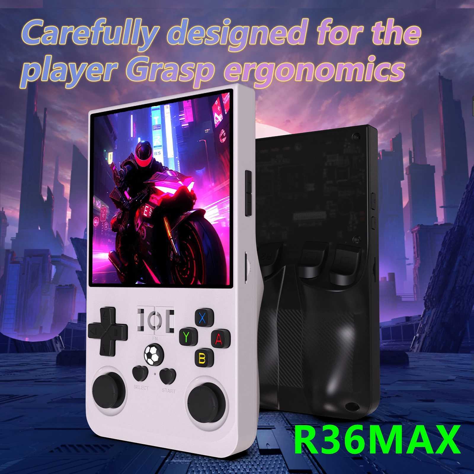 R36MAX Retro Handheld Video Game Console Linux System 4.0Inch IPS Sn Portable Pocket Video Player 64GB 128GB Games Kids Gift Z250321
