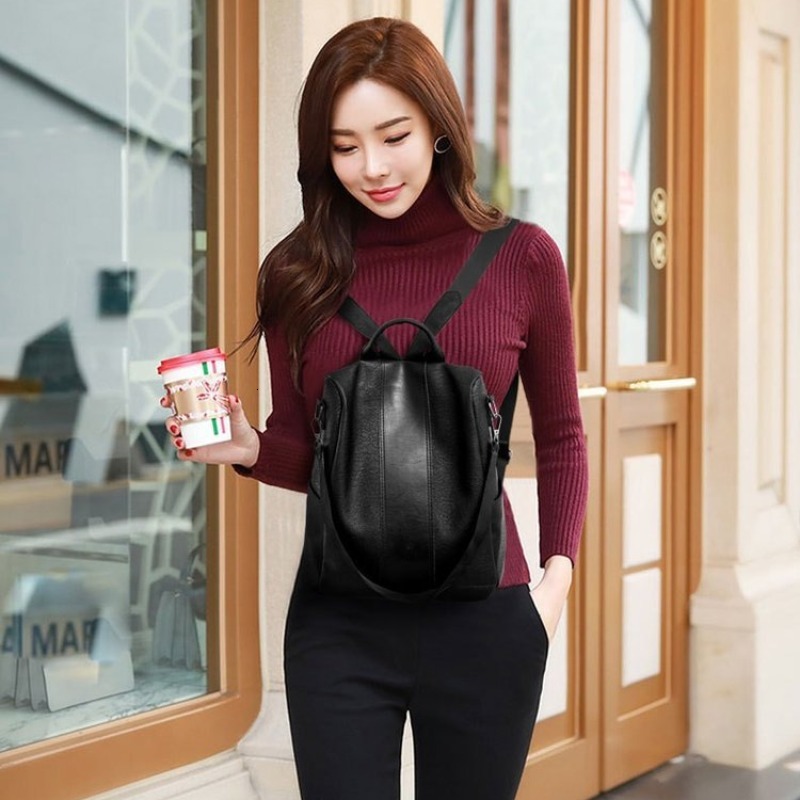 For Women 2023 New Large Capacity Mommy Bag Versatile Fashion Casual Soft Leather Designer Backpack
