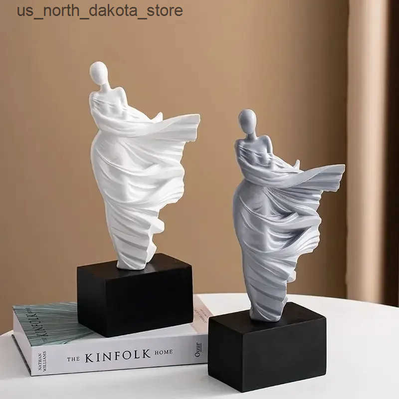 Decorative Objects Figurines Modern Decor Portrait Sculpture Resin Sculptur Art Senior Statue Living Room Home Office Desk Decoration Accessories J241