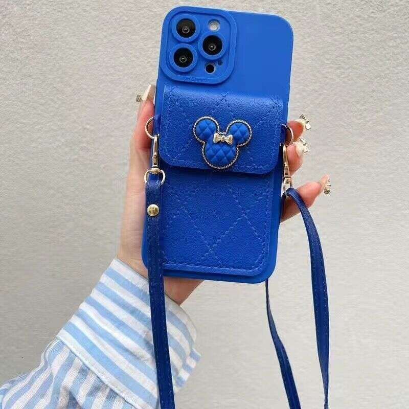 Xiaoxiangfeng Wallet is suitable for 14 Promax phone cases, iPhone 15 soft 13 crossbody 16 with hanging rope XS women's 8p