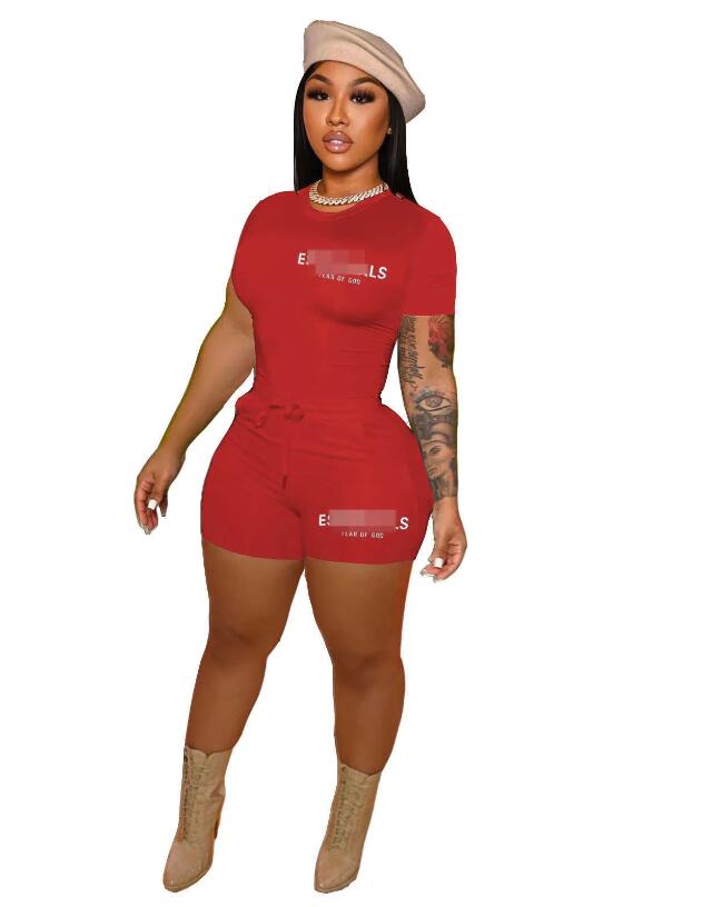 new Womens Designer Clothing Tracksuits Summer Sports Outfits 2 Piece Pants Set Letter Printed Short Sleeve T Shirt And Shorts Suit