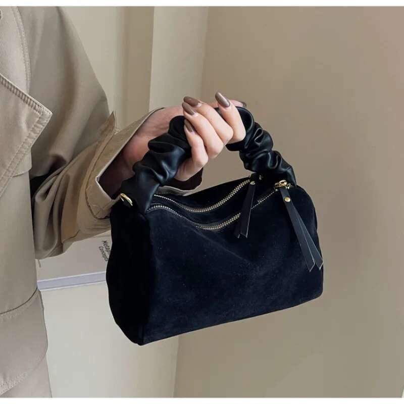 Trend Zipper Pu Women's Shoulder Light Crossbody Bags for Women 2025 Fashion Pleats Design Bolsas Para Mujeres