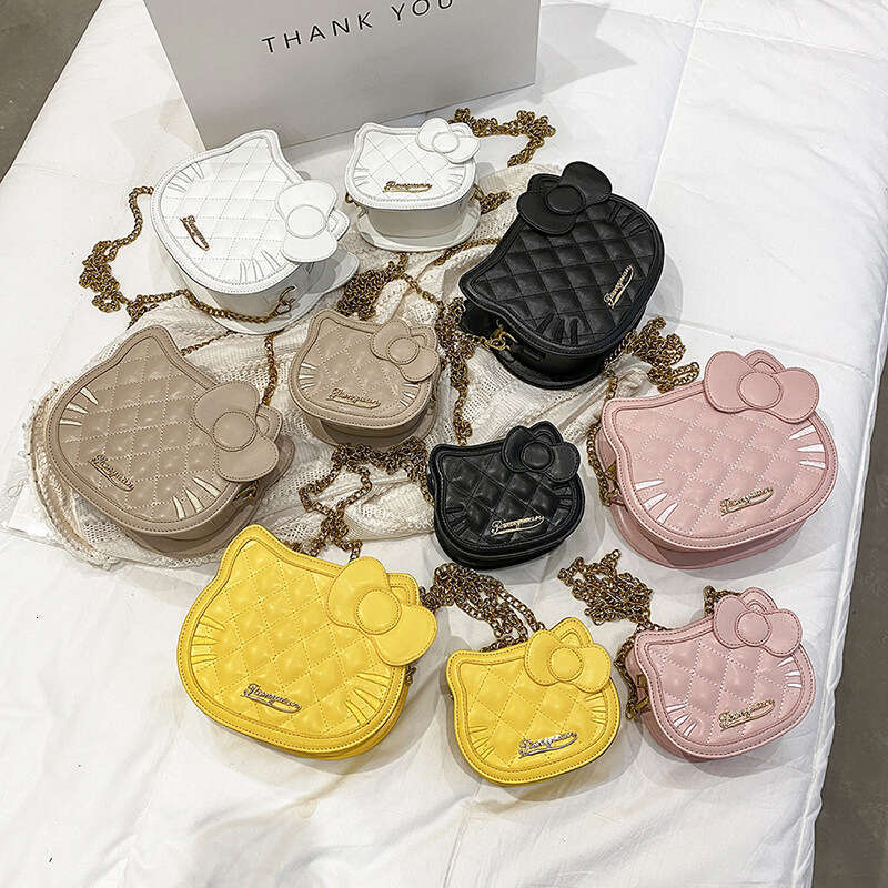 2024 new single shoulder crossbody KT niche diamond grid chain versatile small cute women's bag