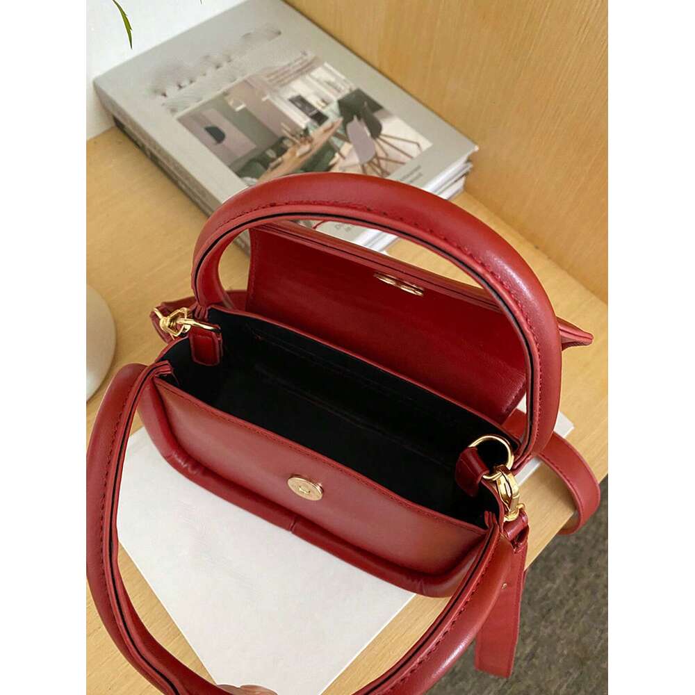 2025 summer new fashion niche crossbody underarm high-end feel handbag, wedding bag, red bag
