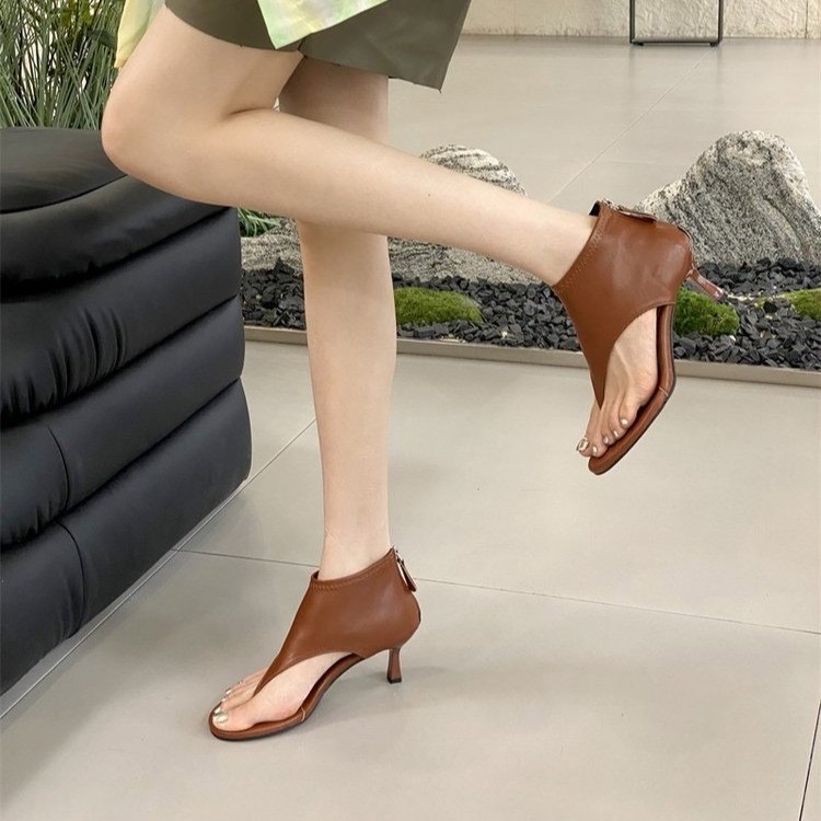 Shoes Pumps New In Women Flip ps Designer Fashion Zippers Peep Toe Ladies High Heels Sandals Boots Female Footwear 03eb