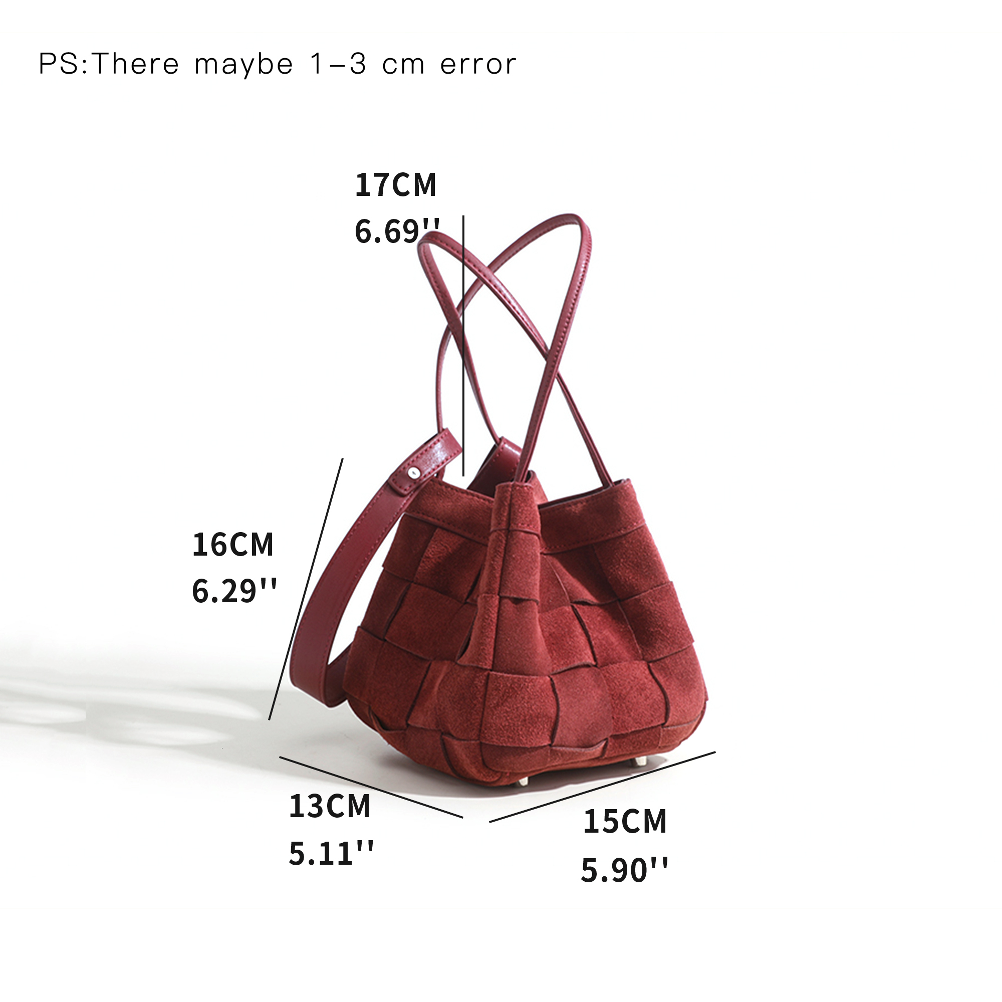 Handmade Genuine Suede Woven Top Handle Basket Purse Designer Chic Women Cell Phone Bag Elegant Crossbody Shopper Handbag BagVoyage