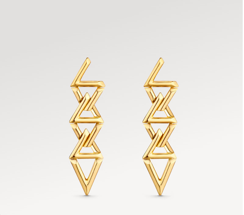 With BOX Luxury Designer Women Fashion Chain Earrings 18K Gold Stainless Steel Lover Gifts High Polish Engagement Stud Earrings For Christmas