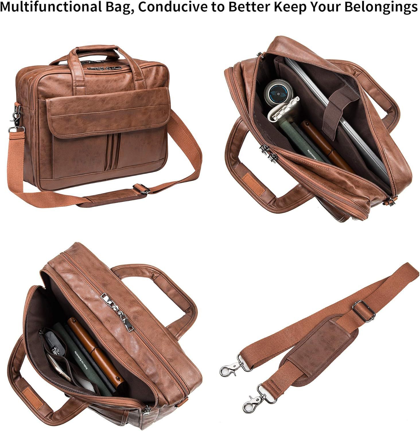 Briefcase Men - hot Vintage Style Genuine Leather Messenger Bag Laptops, Handmade Satchel for Daily Use