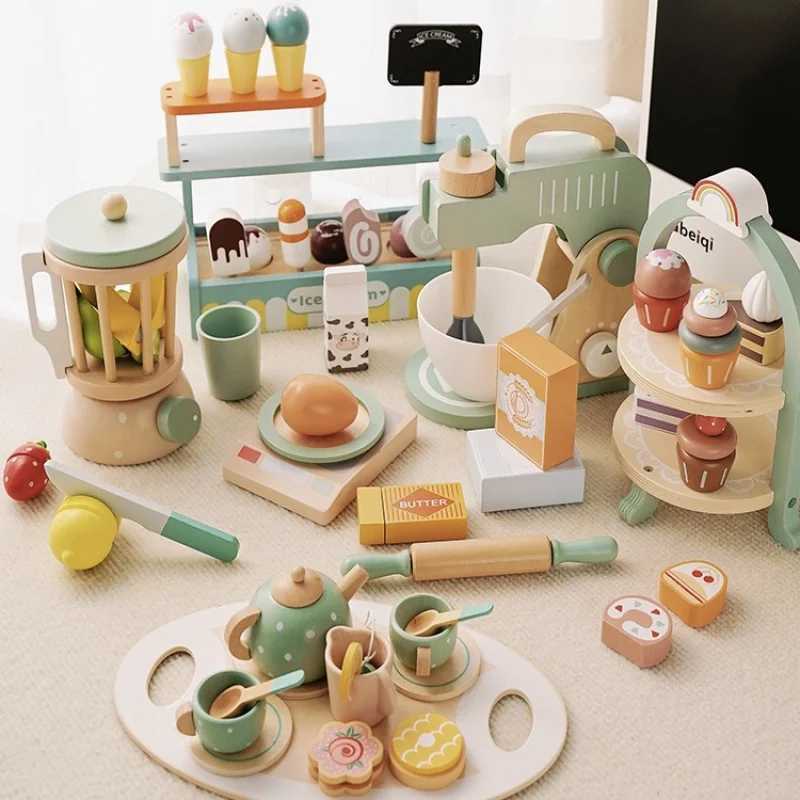 Hot selling ice cream home silation teapot tea set girls afternoon kitchen birthday gifts childrens toys Free shipping