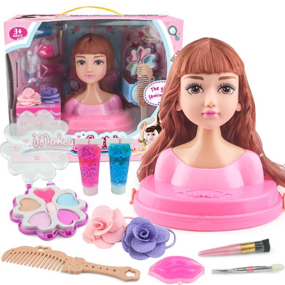 Interesting childrens head models half body dolls toy simulations hairdressers makeup artists makeup artists hairstyles beauty toys girls W241119