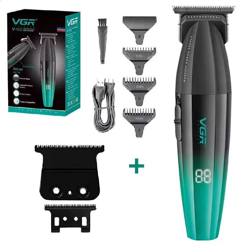 Original VGR 0mm metal free electric beard trimmer suitable for mens body and facial electric hair clippers rechargeable 241119