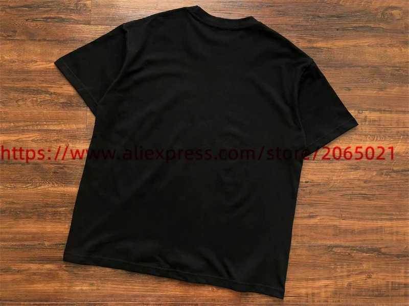 Men's T-Shirts Black Raf Simons T Shirt Men Women Film Splicing Digital Printing Top Tee T-shirt J240419
