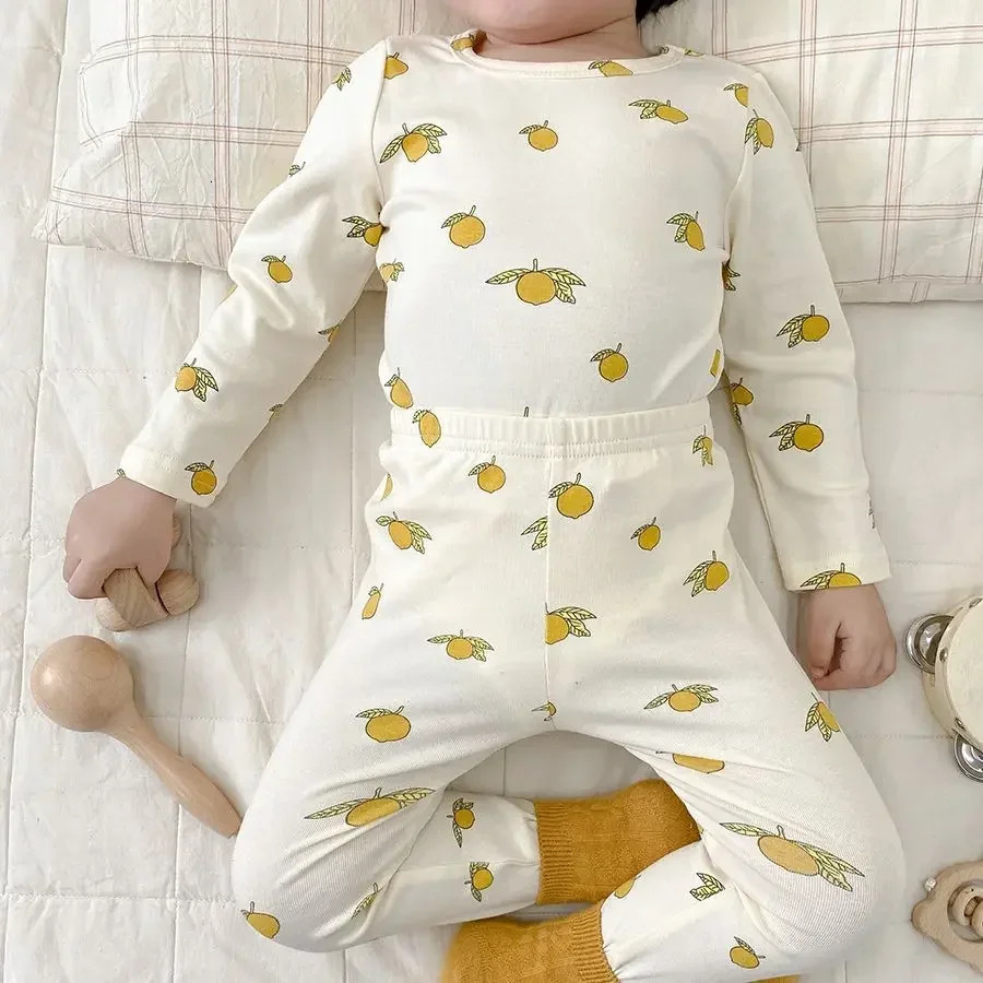 Pajama set autumn style childrens clothing girls cotton two-piece set soft and comfortable loose and easy to print 241118