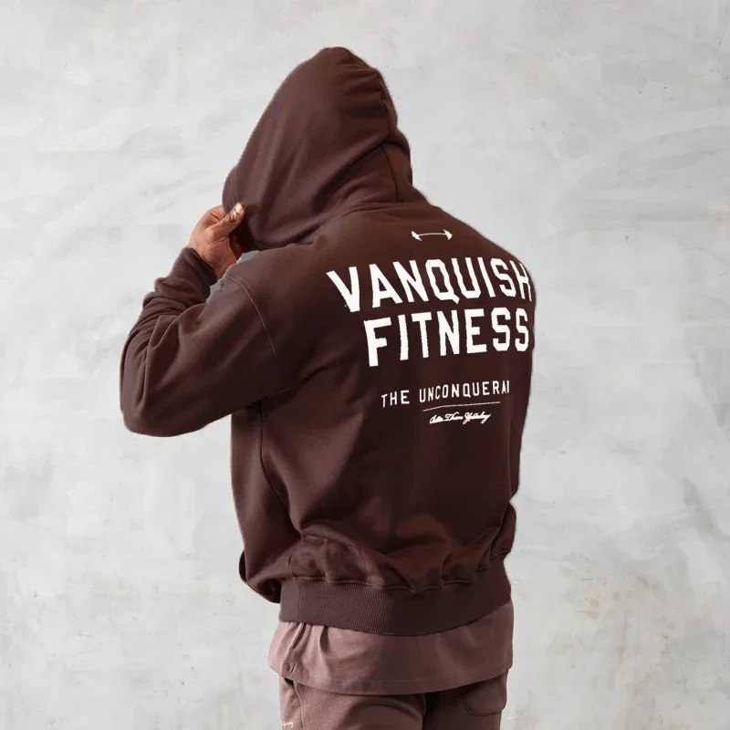 Men Oversized Hoodie Cotton Loose Sportswear Joggers Gym Sports Pullover Fitness Running Training Coat Casual Fashion Sweatshirt 241118