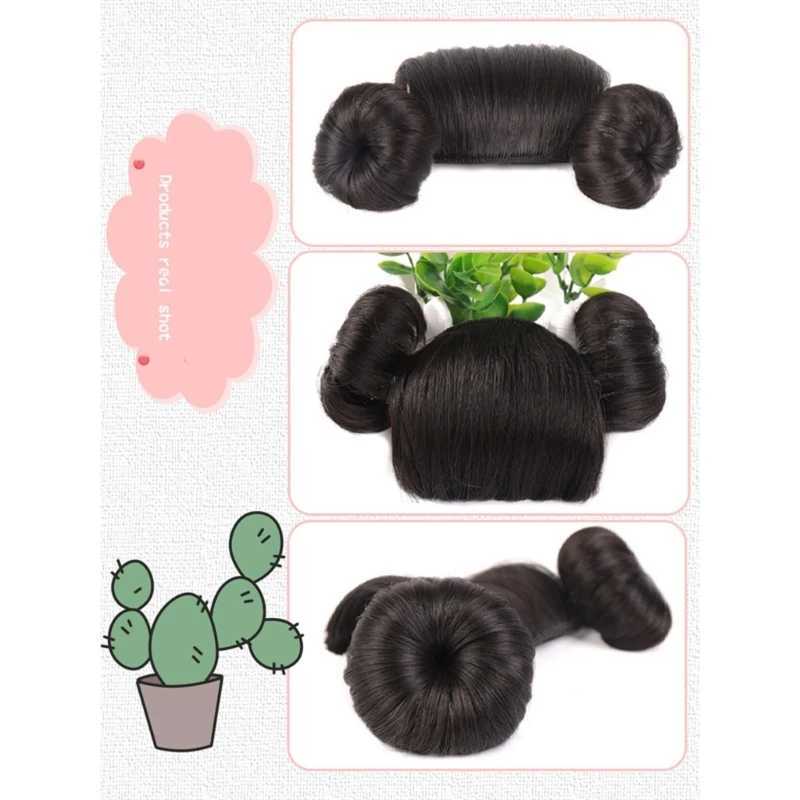 Baby girl wig headband baby hair bundle wig short hair decoration cute headband bangs W241119