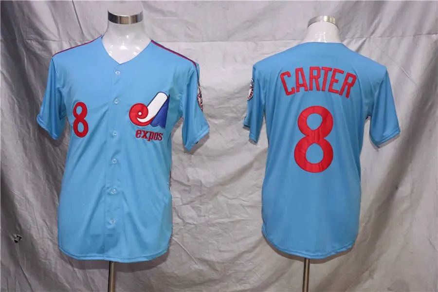 Custom Montreal Expos Baseball Jerseys Andre Dawson Gary Carter Pete Rose Tony Perez Vladimir Guerrero Tim Raines 33 Larry Walker Steve Rodgers Jersey