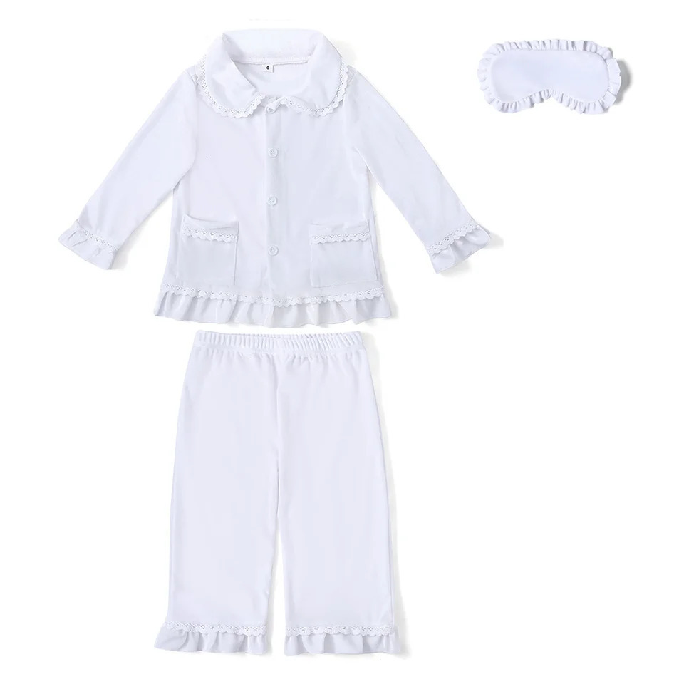 Baby pajamas childrens white velvet family matching Christmas pajamas set 241118